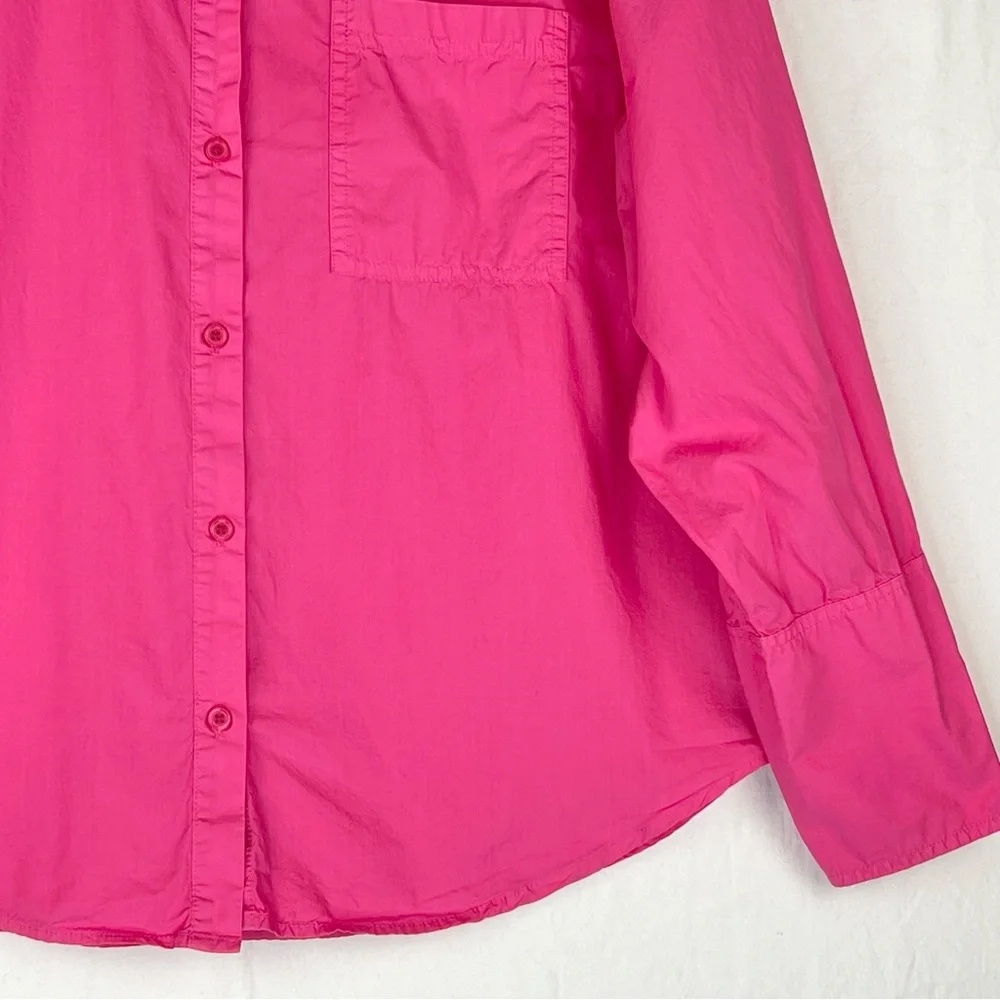 J Crew Garcon Shirt Sz 18 Pink cotton poplin Classic Preppy Casual Office